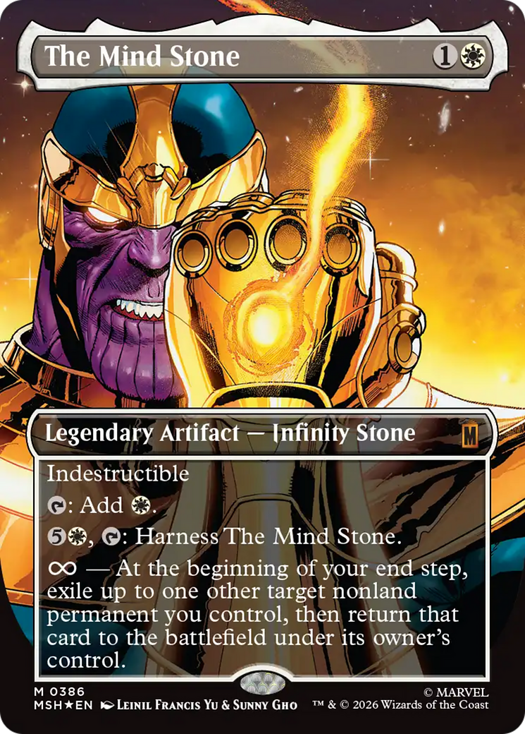 The Mind Stone - Mythic Legendary Artifact — Infinity Stone card from Marvel Super Heroes