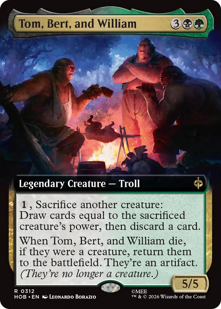 Tom, Bert, and William - Rare Legendary Creature — Troll card from The Hobbit