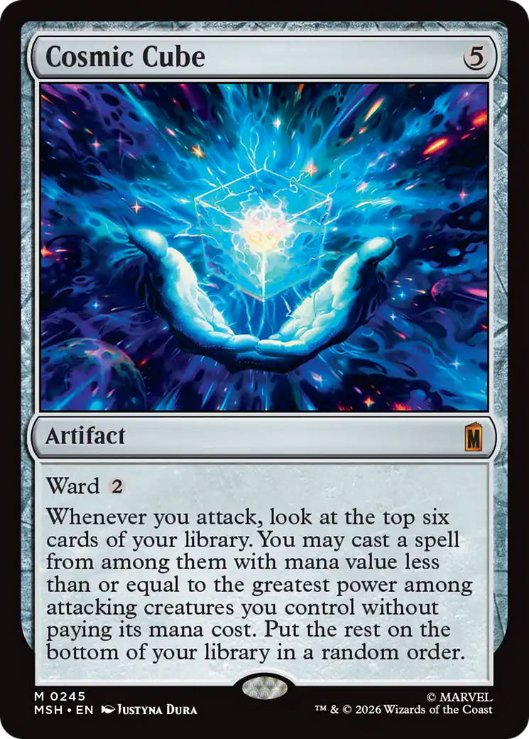 Cosmic Cube - Mythic Artifact card from Marvel Super Heroes