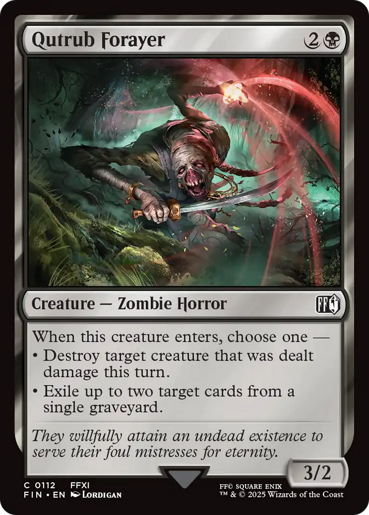 Qutrub Forayer - Common Creature — Zombie Horror card from Final Fantasy