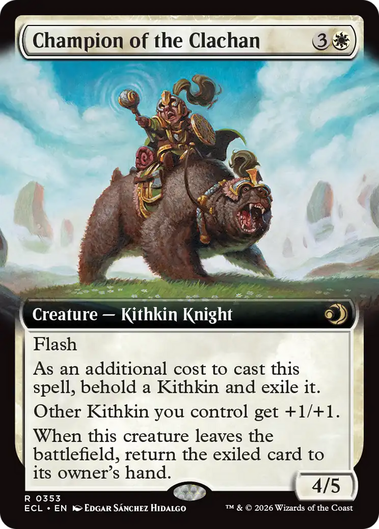 Champion of the Clachan - Rare Creature — Kithkin Knight card from Lorwyn Eclipsed