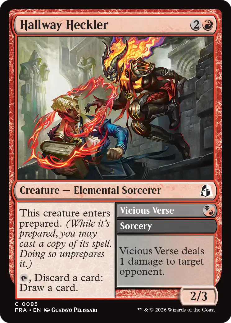 Hallway Heckler // Vicious Verse - Common Sorcery card from Reality Fracture