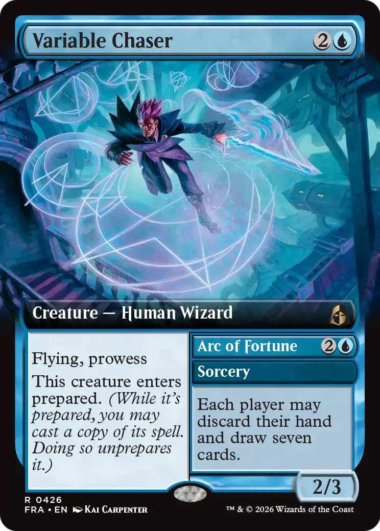 Variable Chaser // Arc of Fortune - Rare Creature — Human Wizard card from Reality Fracture