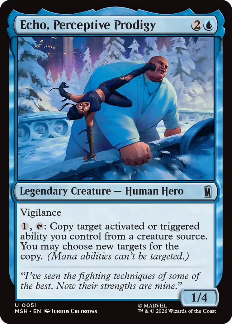 Echo, Perceptive Prodigy - Uncommon Legendary Creature — Human Hero card from Marvel Super Heroes