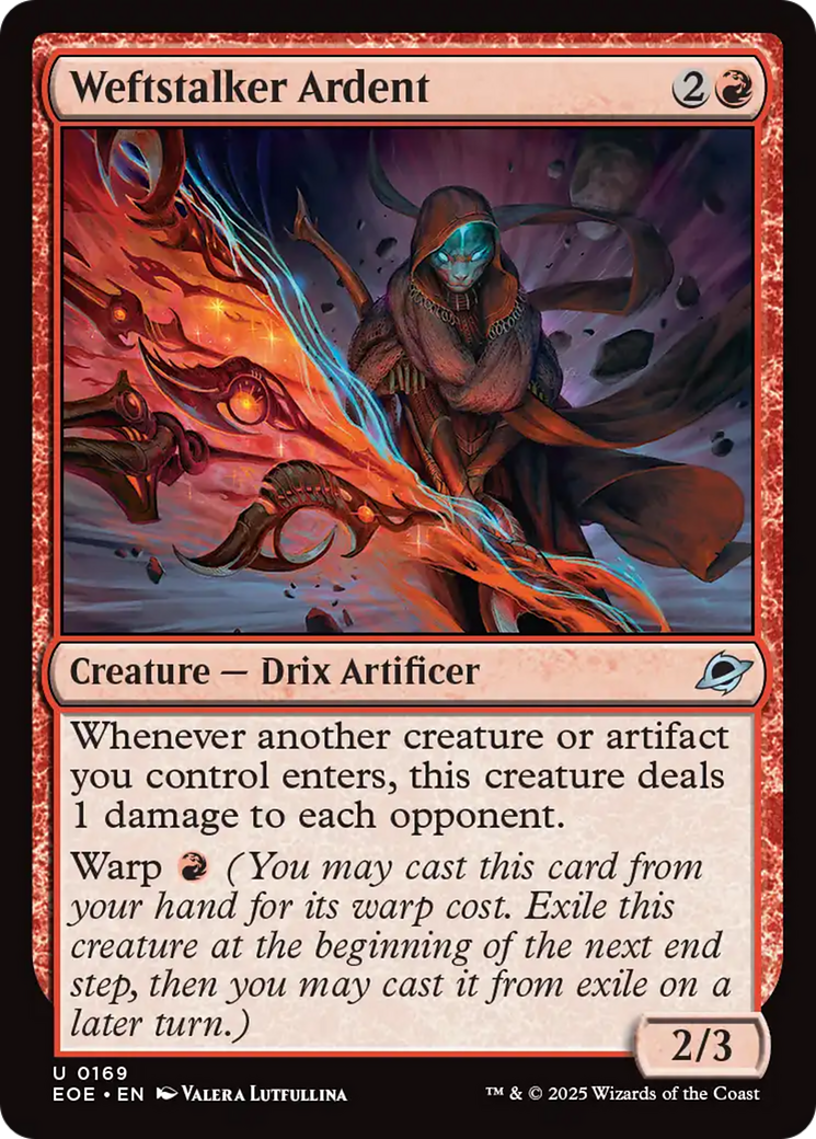 Weftstalker Ardent - Uncommon Creature — Drix Artificer card from Edge of Eternities