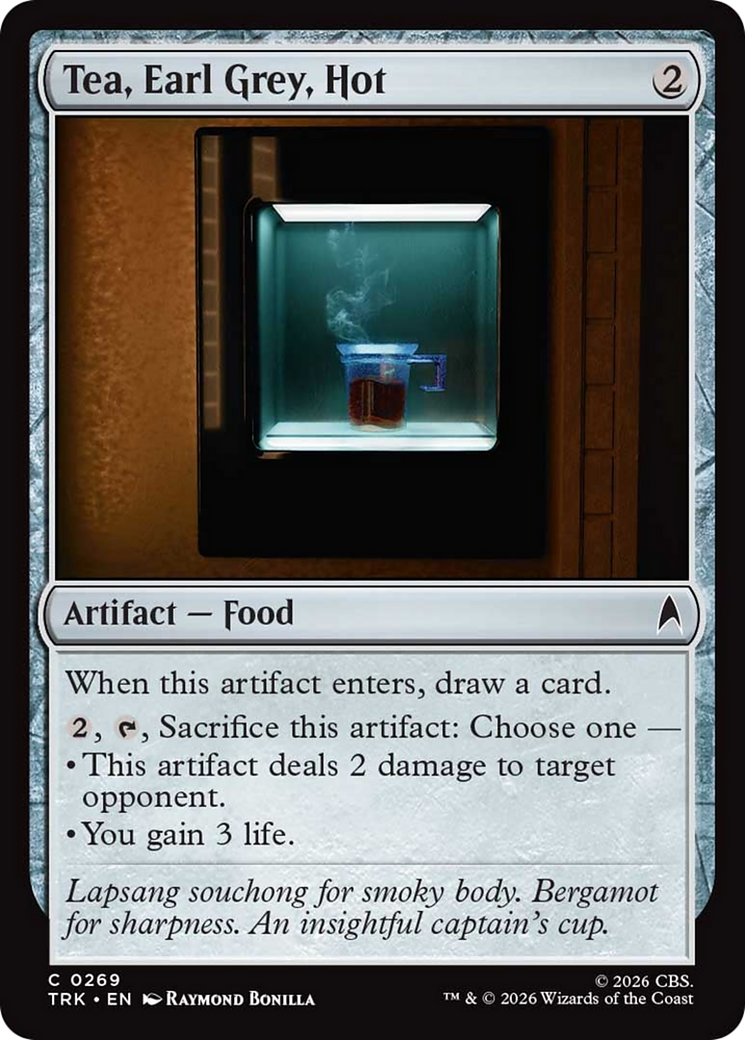 Tea, Earl Grey, Hot - Common Artifact — Food card from Star Trek