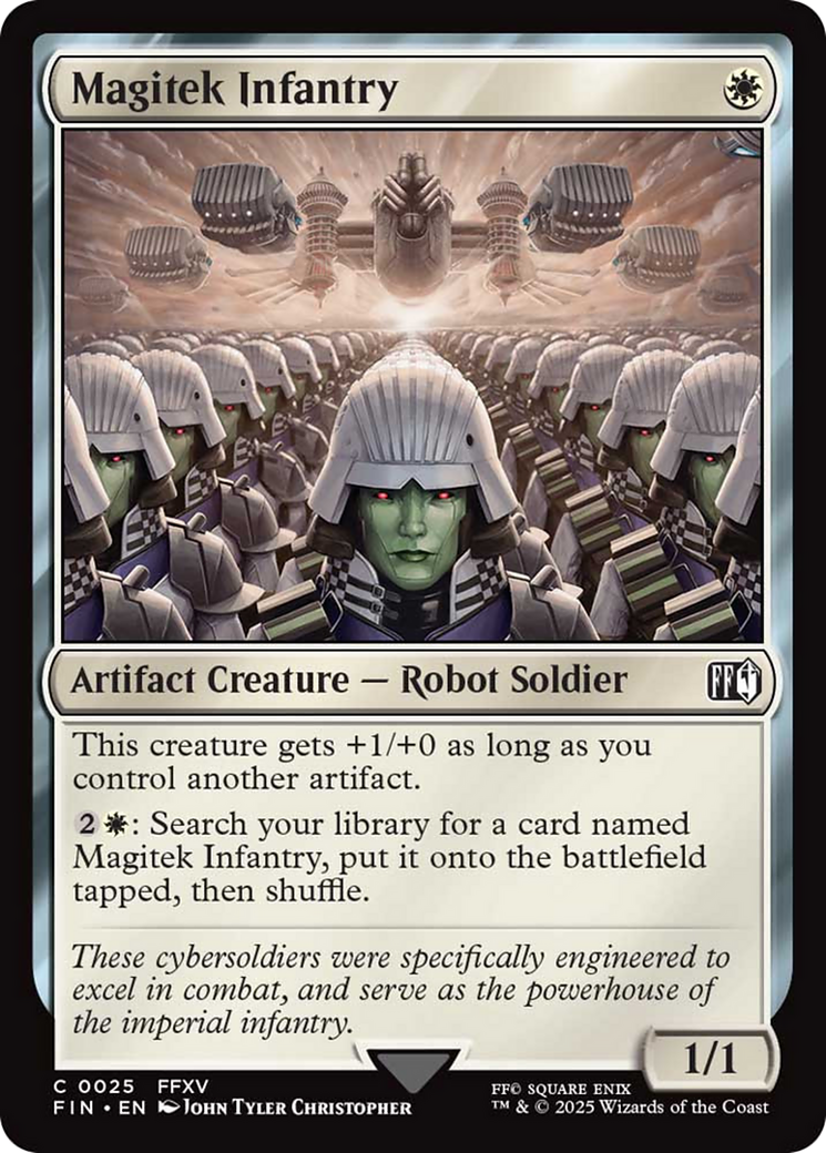Magitek Infantry - Common Artifact Creature — Robot Soldier card from Final Fantasy