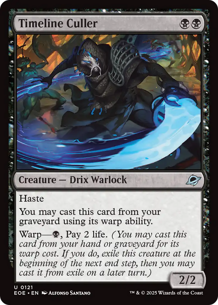 Timeline Culler - Uncommon Creature — Drix Warlock card from Edge of Eternities