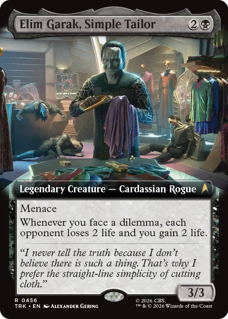 Elim Garak, Simple Tailor - Rare Legendary Creature — Cardassian Rogue card from Star Trek