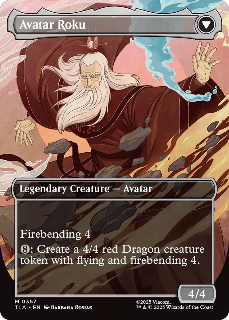 Back face of The Legend of Roku // Avatar Roku - Legendary Creature — Avatar card