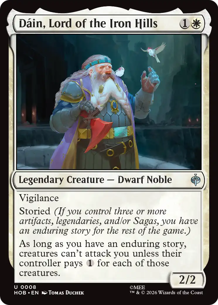 Dáin, Lord of the Iron Hills - Uncommon Legendary Creature — Dwarf Noble card from The Hobbit