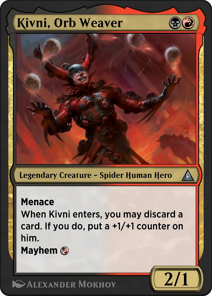 Scarlet Spider, Kaine - Uncommon Legendary Creature — Spider Human Hero card from Through the Omenpaths