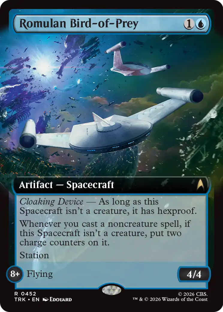 Romulan Bird-of-Prey - Rare Artifact — Spacecraft card from Star Trek