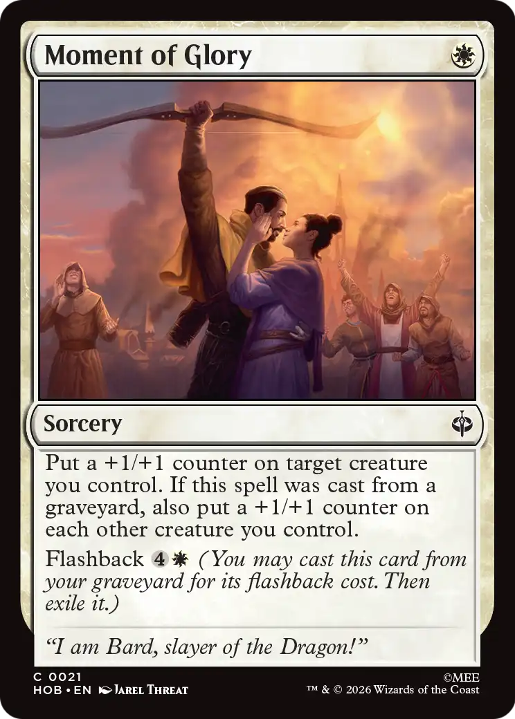 Moment of Glory - Common Sorcery card from The Hobbit