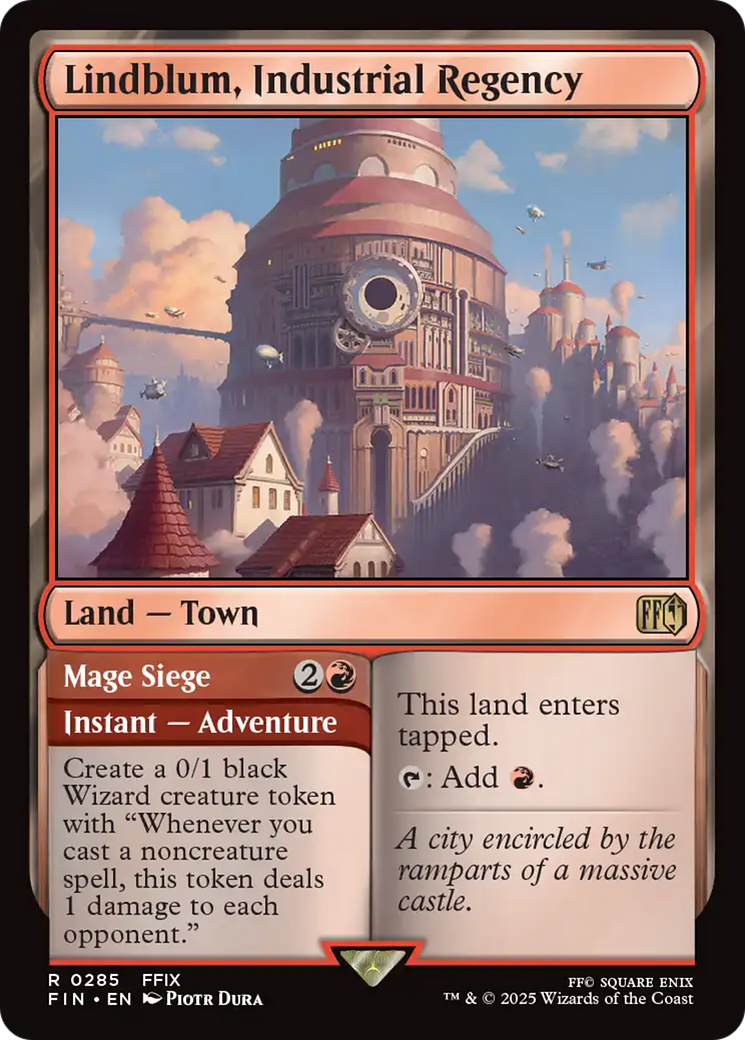 Lindblum, Industrial Regency // Mage Siege - Rare Instant — Adventure card from Final Fantasy