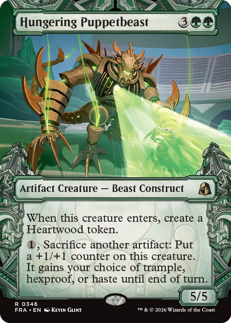 Hungering Puppetbeast - Rare Artifact Creature — Beast Construct card from Reality Fracture