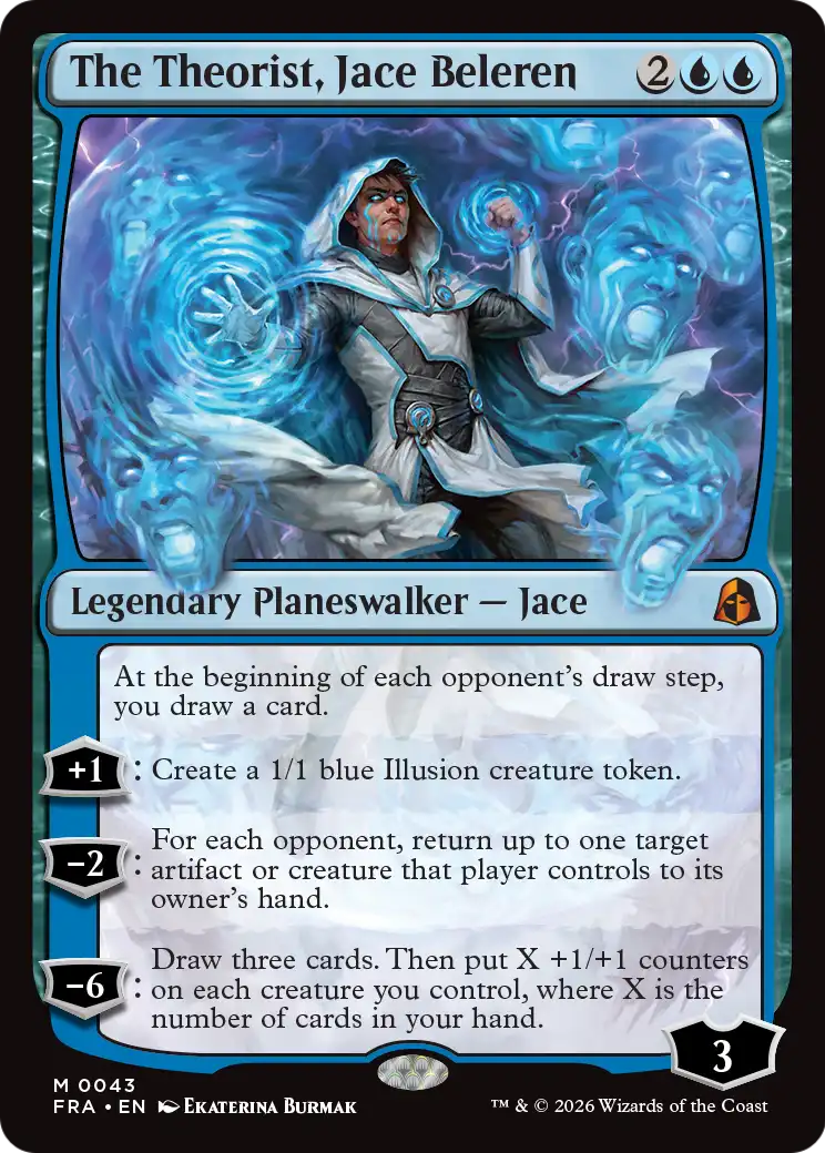 The Theorist, Jace Beleren - Mythic Legendary Planeswalker — Jace card from Reality Fracture