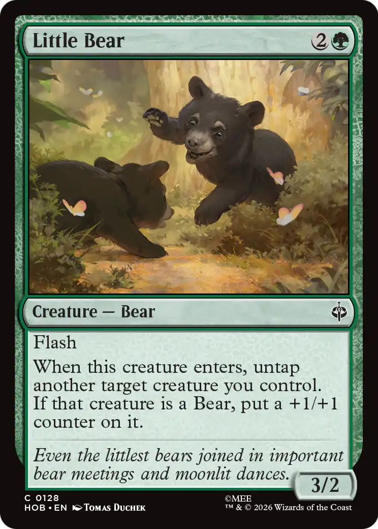 Little Bear - Common Creature — Bear card from The Hobbit