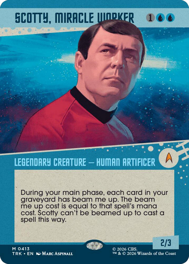Scotty, Miracle Worker - Mythic Legendary Creature — Human Artificer card from Star Trek