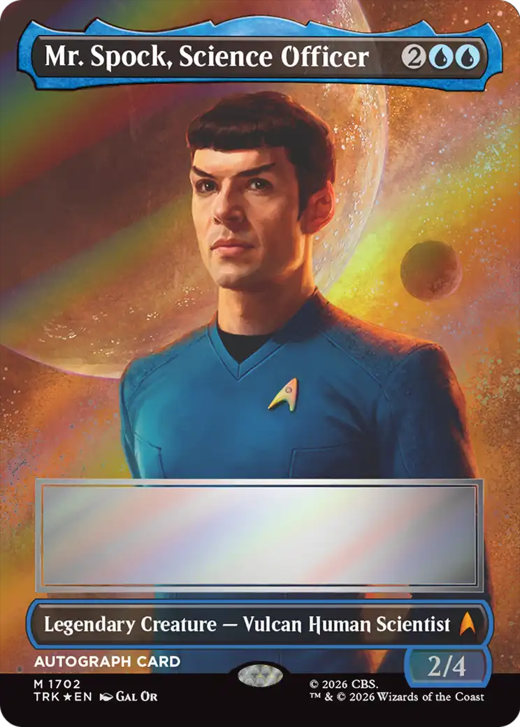 Mr. Spock, Science Officer - Mythic Legendary Creature — Vulcan Human Scientist card from Star Trek