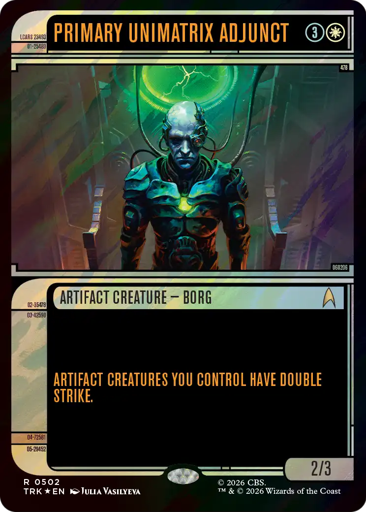 Primary Unimatrix Adjunct - Rare Artifact Creature — Borg card from Star Trek