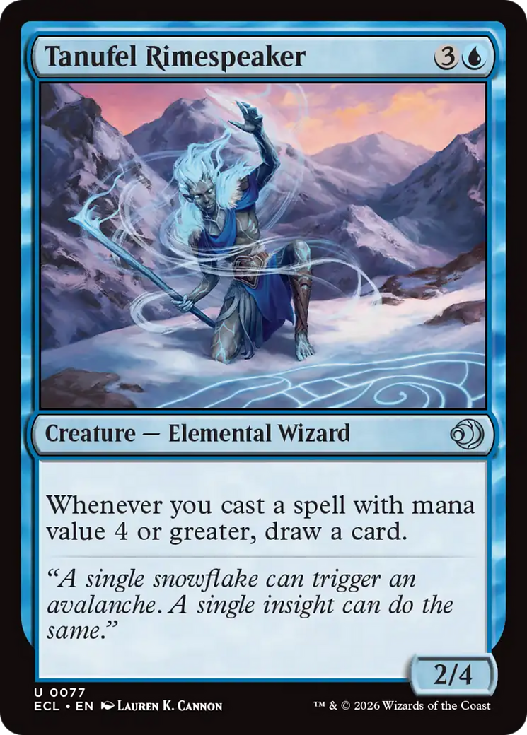 Tanufel Rimespeaker - Uncommon Creature — Elemental Wizard card from Lorwyn Eclipsed