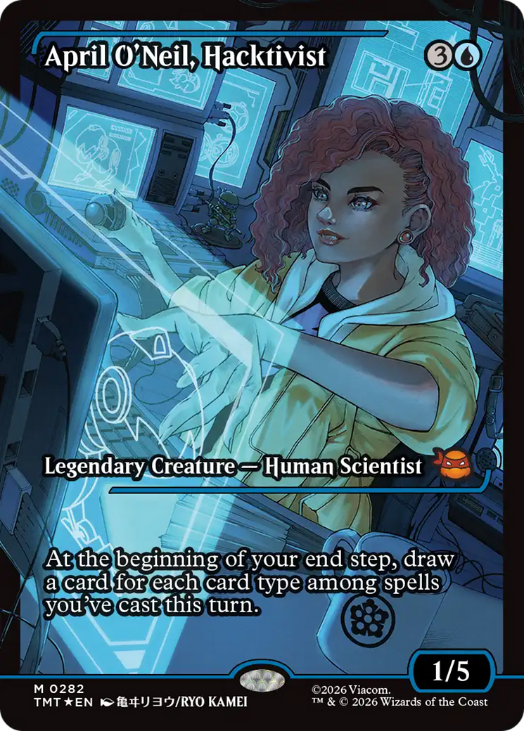 April O'Neil, Hacktivist - Mythic Legendary Creature — Human Scientist card from Teenage Mutant Ninja Turtles