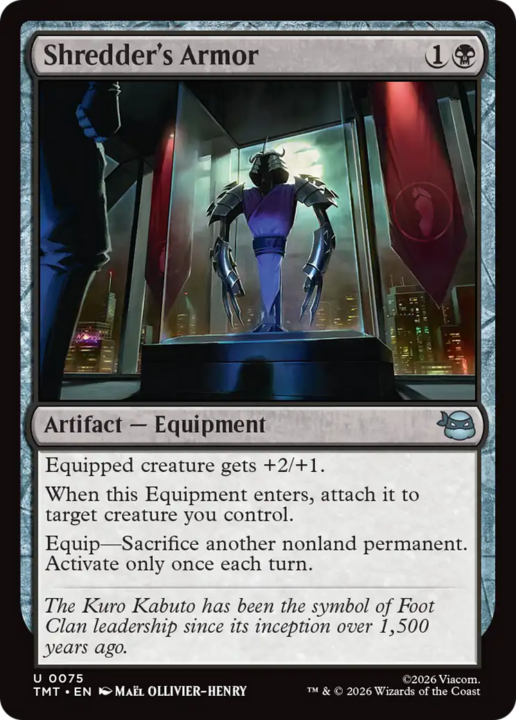 Shredder's Armor - Uncommon Artifact — Equipment card from Teenage Mutant Ninja Turtles