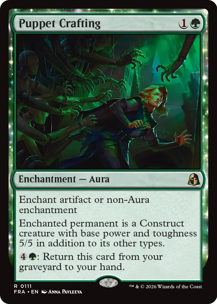 Puppet Crafting - Rare Enchantment — Aura card from Reality Fracture