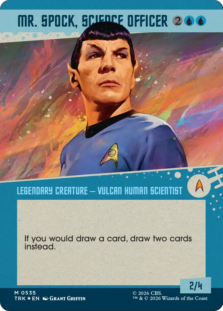Mr. Spock, Science Officer - Mythic Legendary Creature — Vulcan Human Scientist card from Star Trek