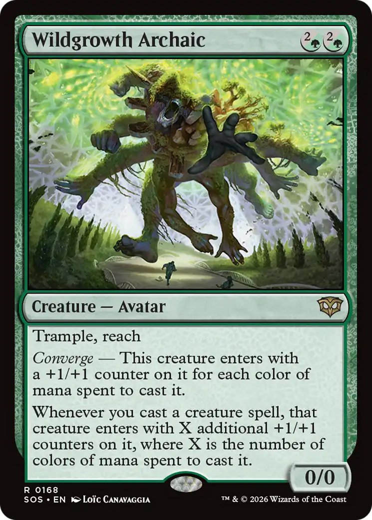 Wildgrowth Archaic - Rare Creature — Avatar card from Secrets of Strixhaven