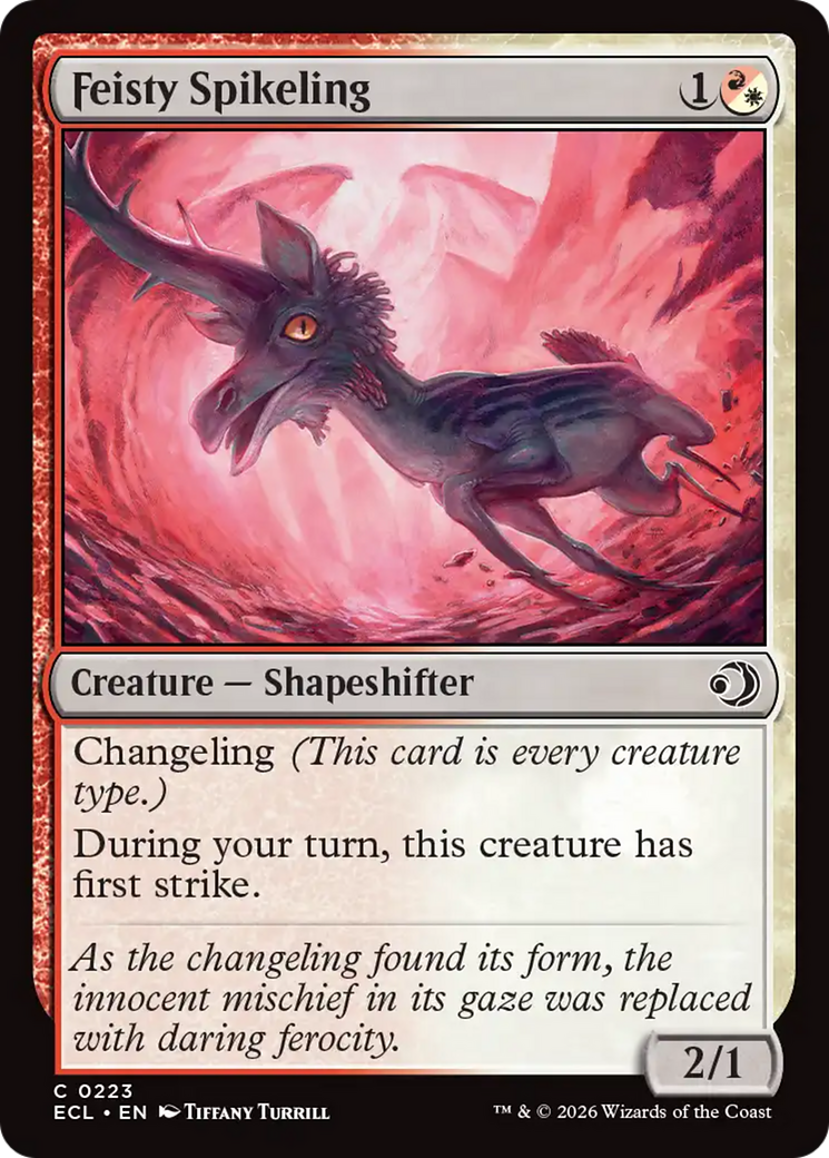 Feisty Spikeling - Common Creature — Shapeshifter card from Lorwyn Eclipsed