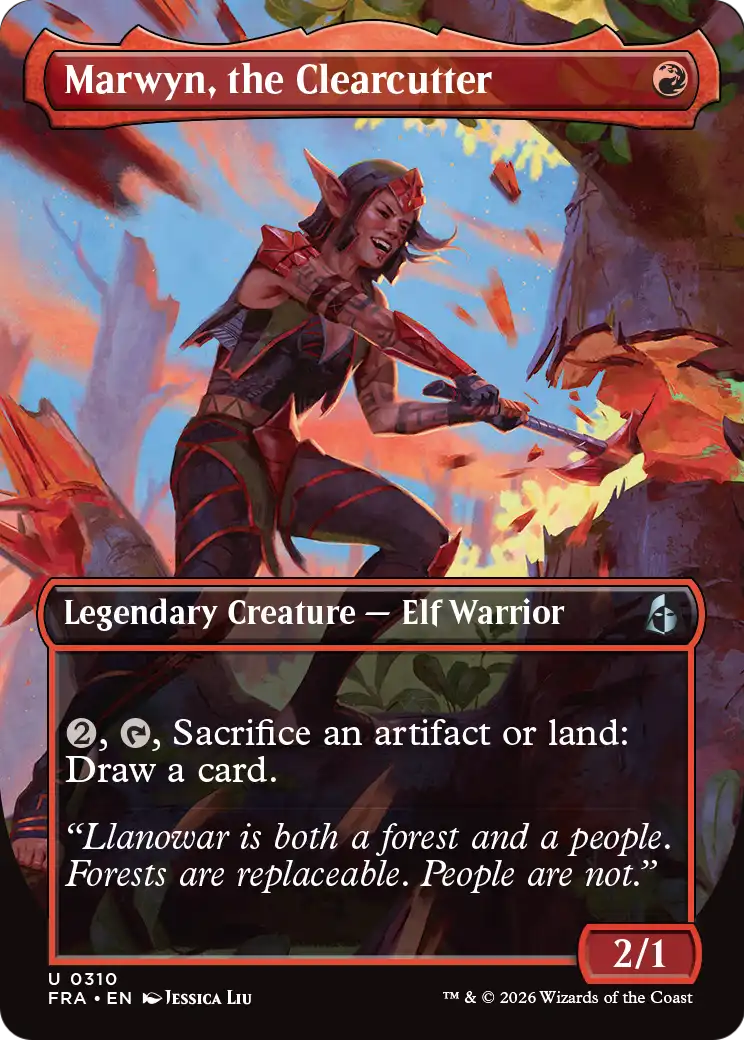 Marwyn, the Clearcutter - Uncommon Legendary Creature — Elf Warrior card from Reality Fracture