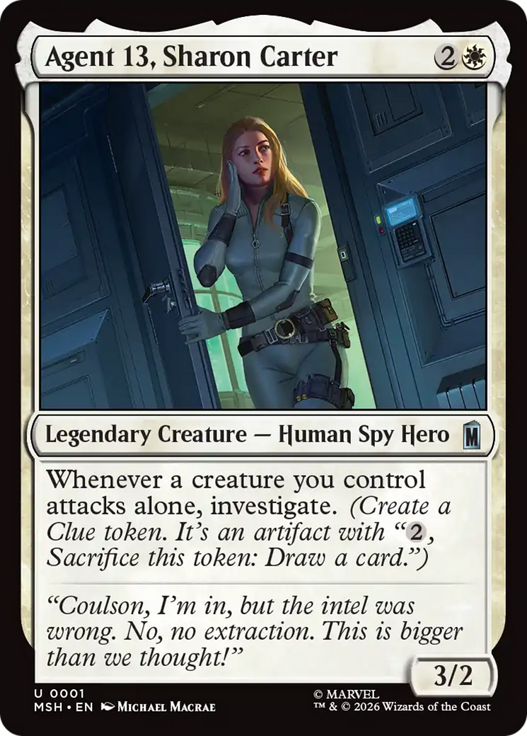 Agent 13, Sharon Carter - Uncommon Legendary Creature — Human Spy Hero card from Marvel Super Heroes