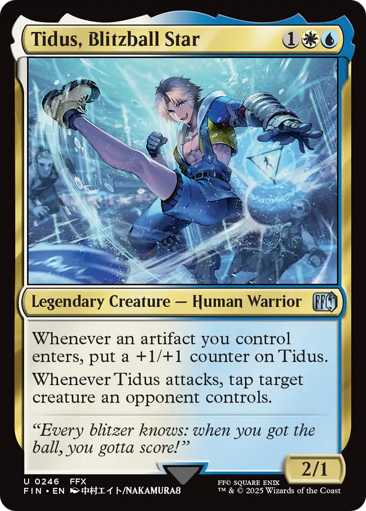 Tidus, Blitzball Star - Uncommon Legendary Creature — Human Warrior card from Final Fantasy