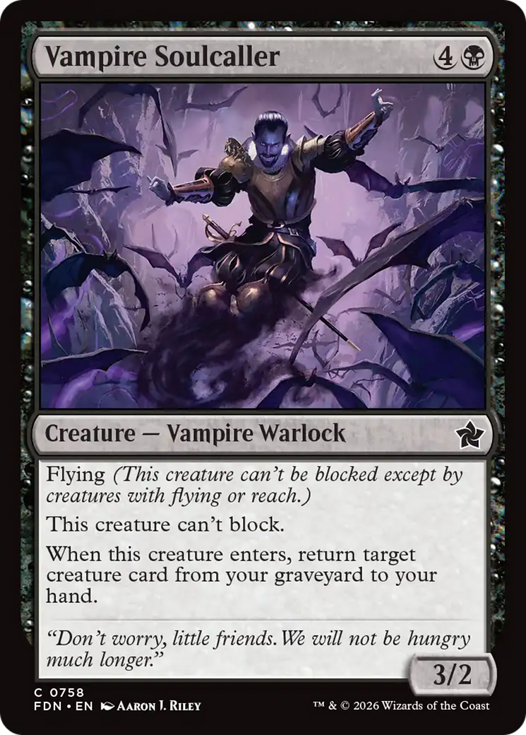 Vampire Soulcaller - Common Creature — Vampire Warlock card from Foundations