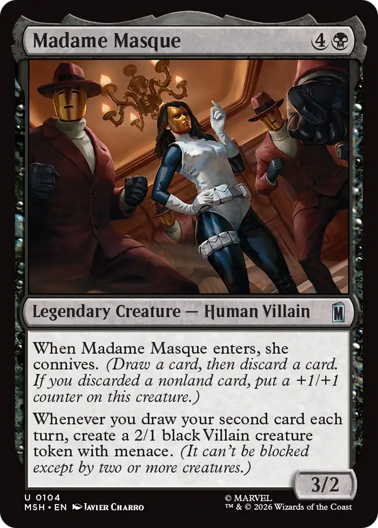 Madame Masque - Uncommon Legendary Creature — Human Villain card from Marvel Super Heroes