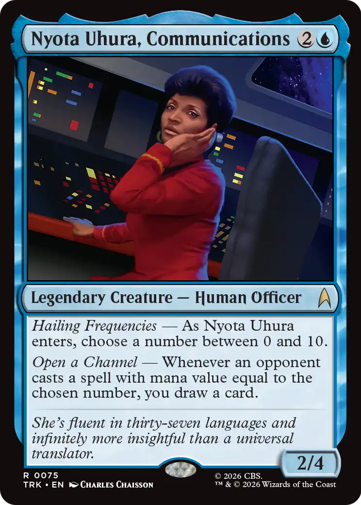 Nyota Uhura, Communications - Rare Legendary Creature — Human Officer card from Star Trek