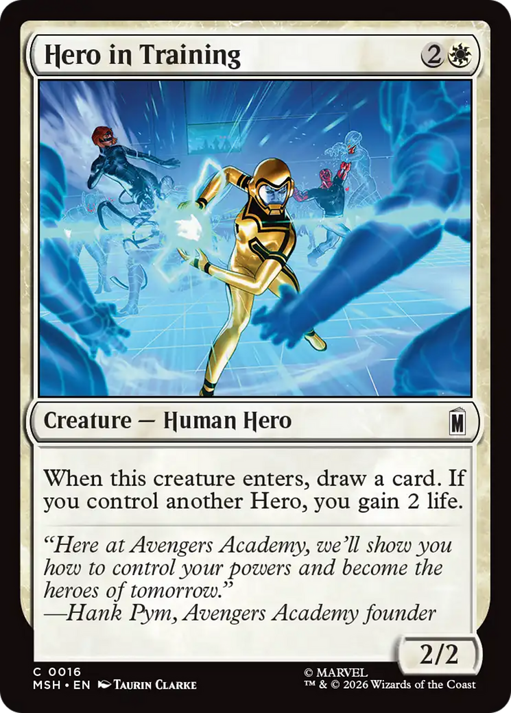 Hero in Training - Common Creature — Human Hero card from Marvel Super Heroes