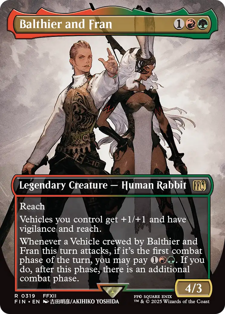 Balthier and Fran - Rare Legendary Creature — Human Rabbit card from Final Fantasy