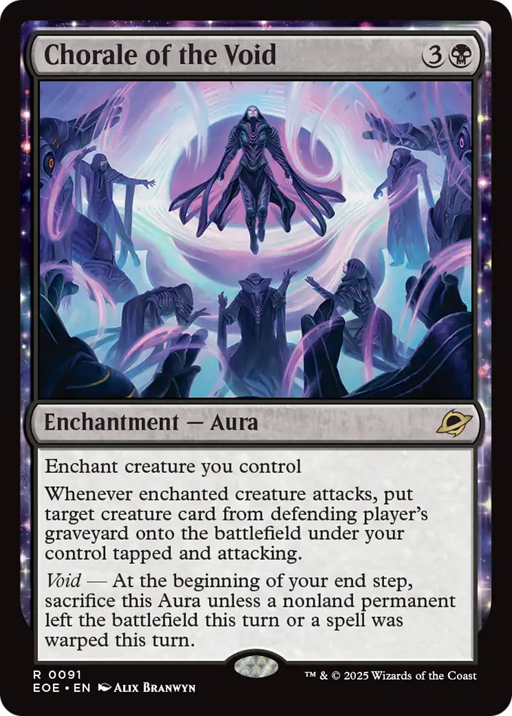 Chorale of the Void - Rare Enchantment — Aura card from Edge of Eternities
