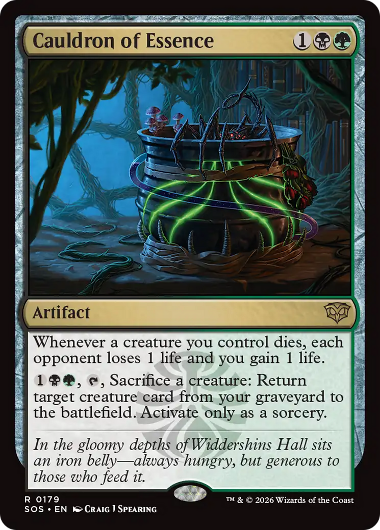 Cauldron of Essence - Rare Artifact card from Secrets of Strixhaven