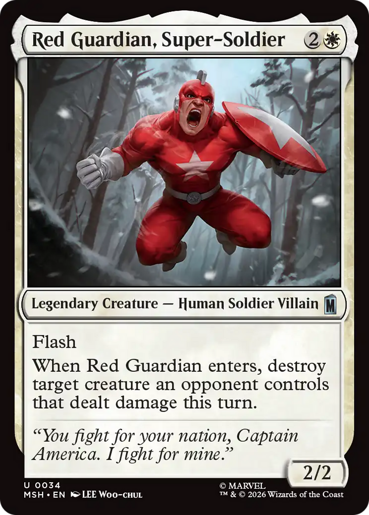 Red Guardian, Super-Soldier - Uncommon Legendary Creature — Human Soldier Villain card from Marvel Super Heroes
