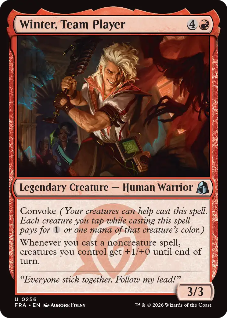 Winter, Team Player - Uncommon Legendary Creature — Human Warrior card from Reality Fracture