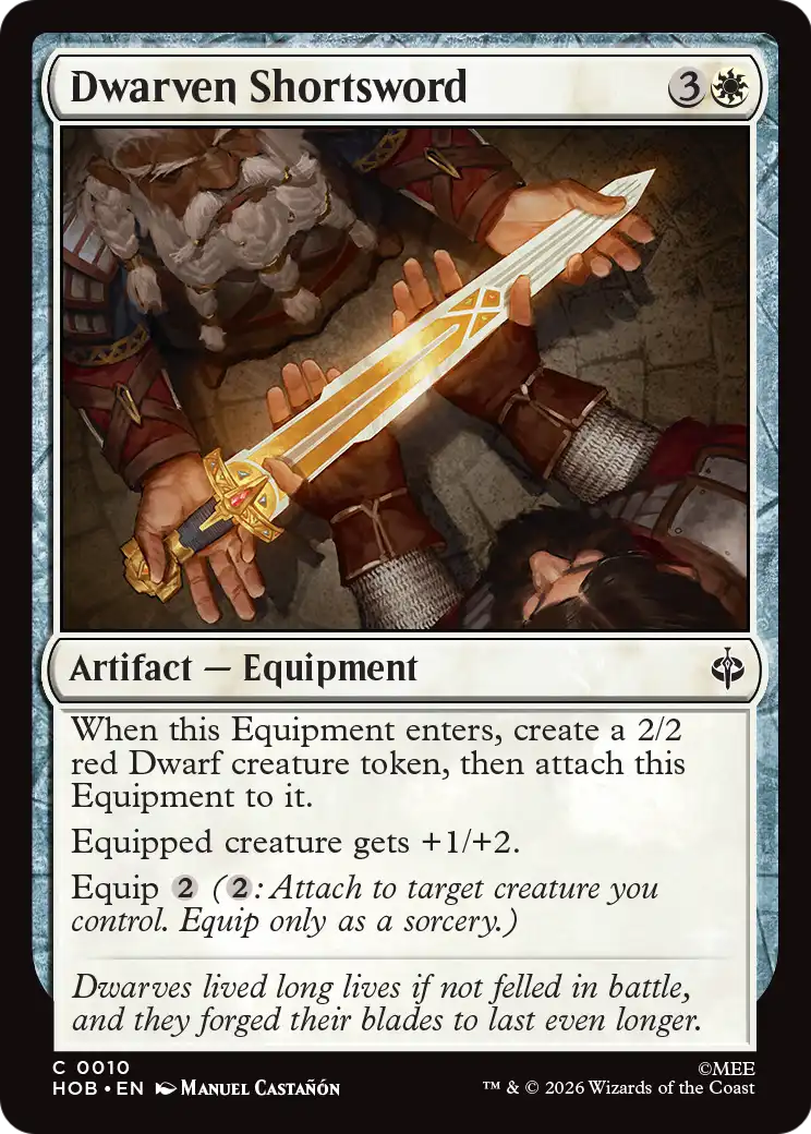 Dwarven Shortsword - Common Artifact — Equipment card from The Hobbit