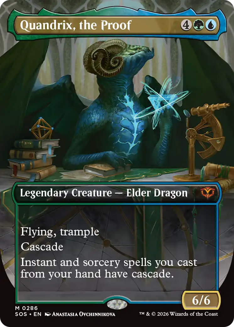 Quandrix, the Proof - Mythic Legendary Creature — Elder Dragon card from Secrets of Strixhaven
