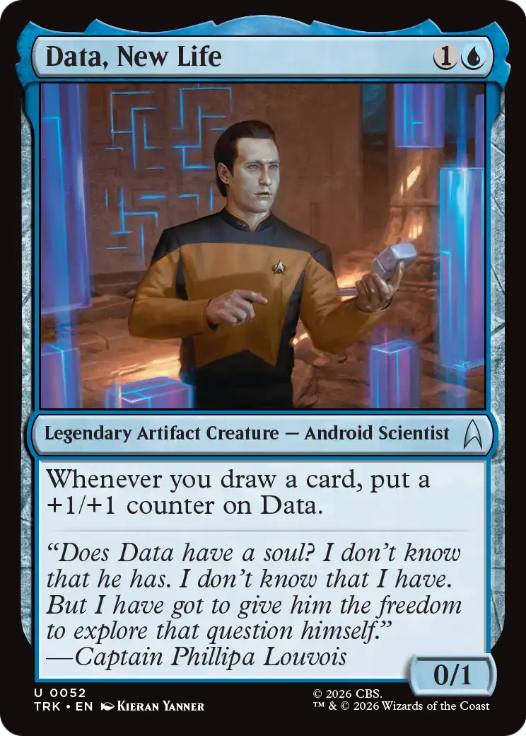 Data, New Life - Uncommon Legendary Artifact Creature — Android Scientist card from Star Trek