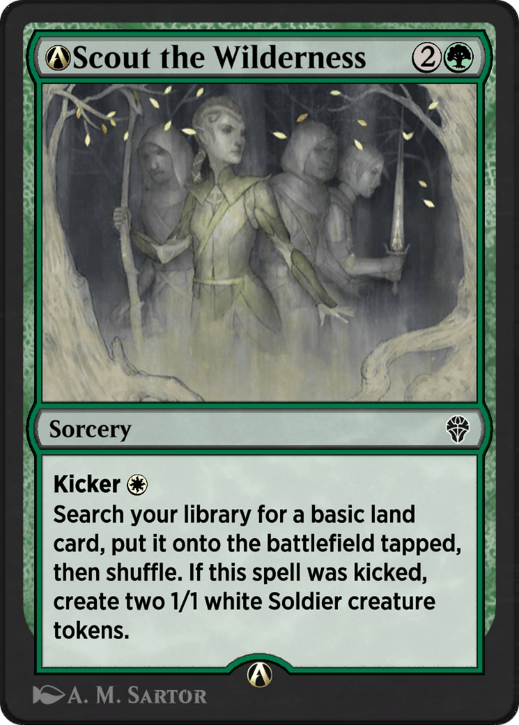 A-Scout the Wilderness - Common Sorcery card from Dominaria United