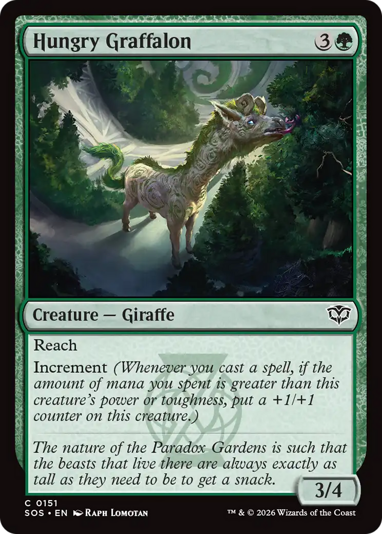 Hungry Graffalon - Common Creature — Giraffe card from Secrets of Strixhaven