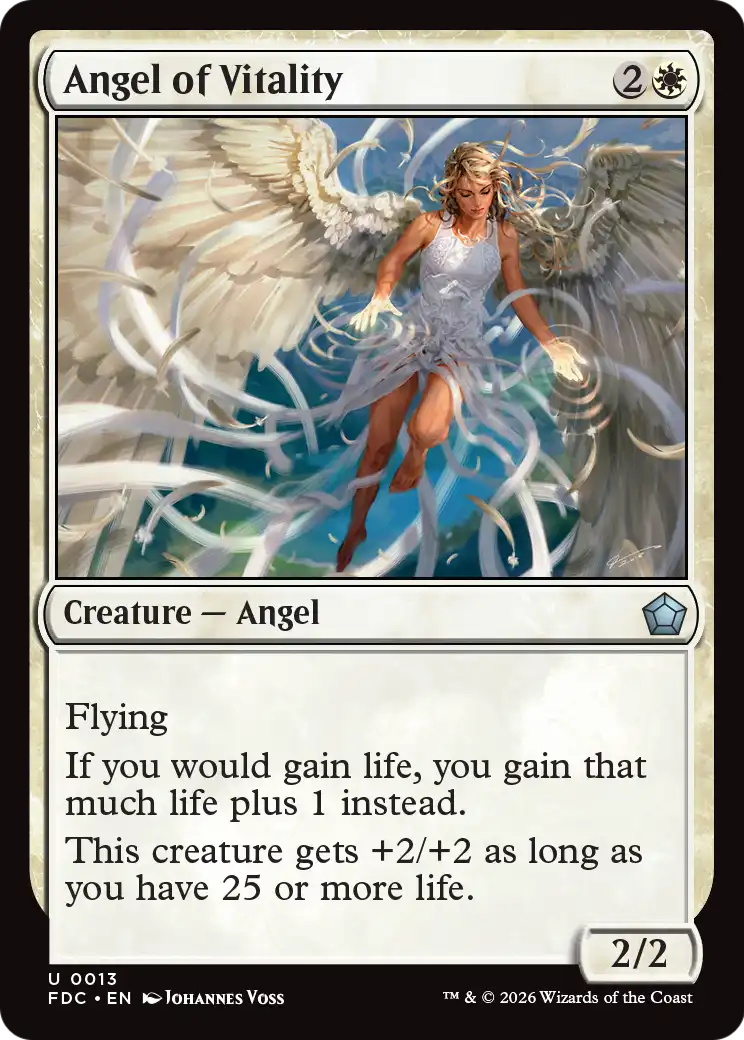 Angel of Vitality - Uncommon Creature — Angel card from Foundations Commander